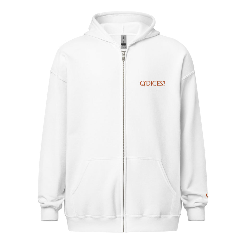Sudadera gruesa unisex con capucha y cremallera BORDADO. Q'Dices? - Nemessis Shop