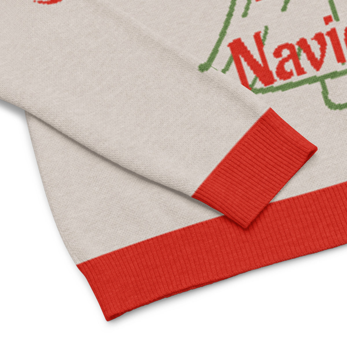 Jersey de punto con cuello redondo. Navideño.