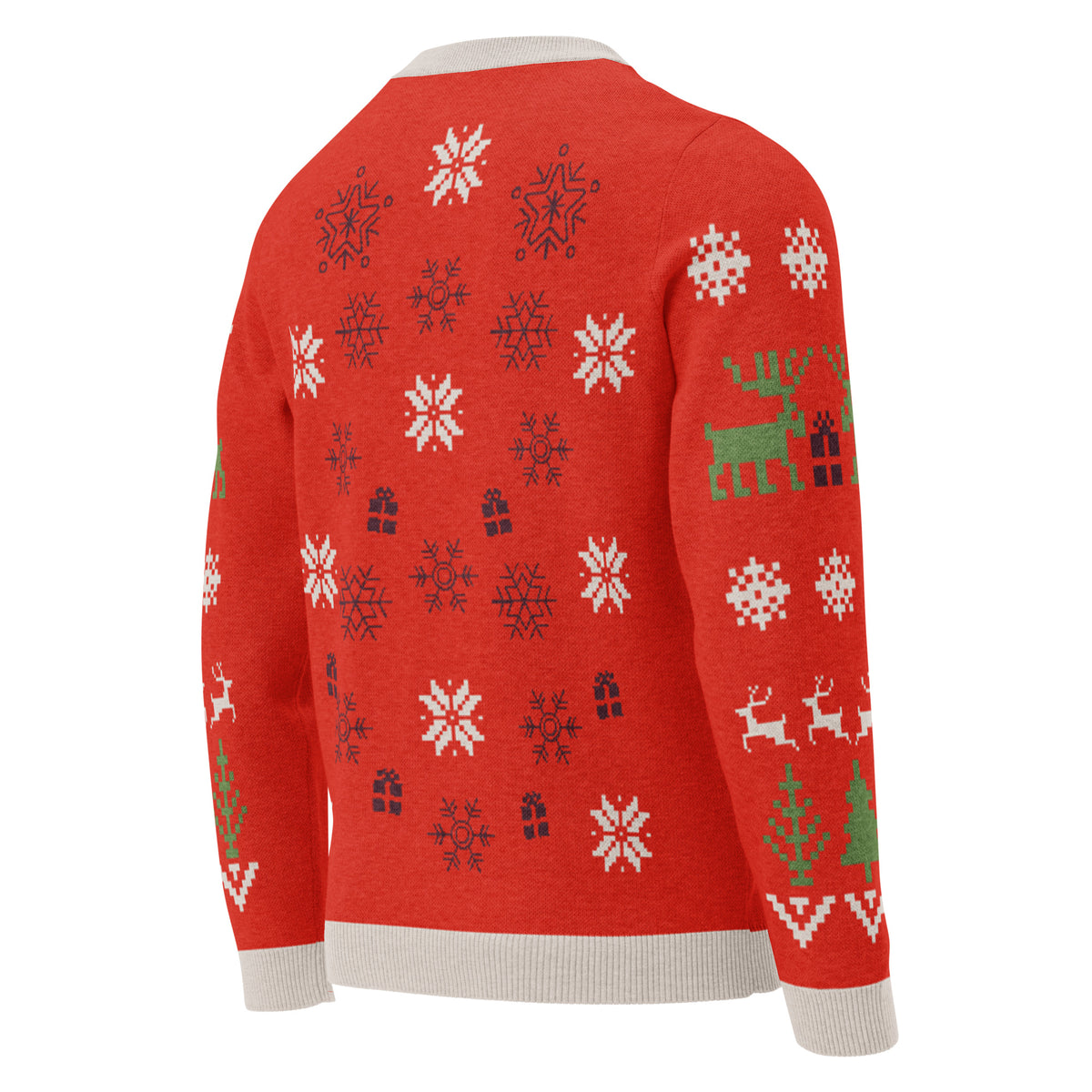 Jersey de punto con cuello redondo. Navideño.