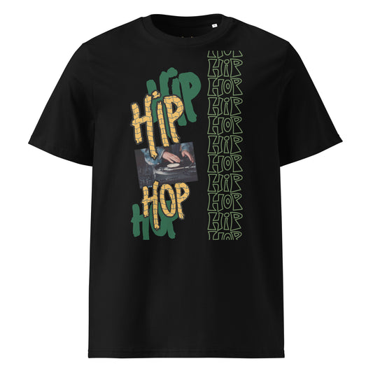Camiseta de algodón orgánico unisex. HipHop