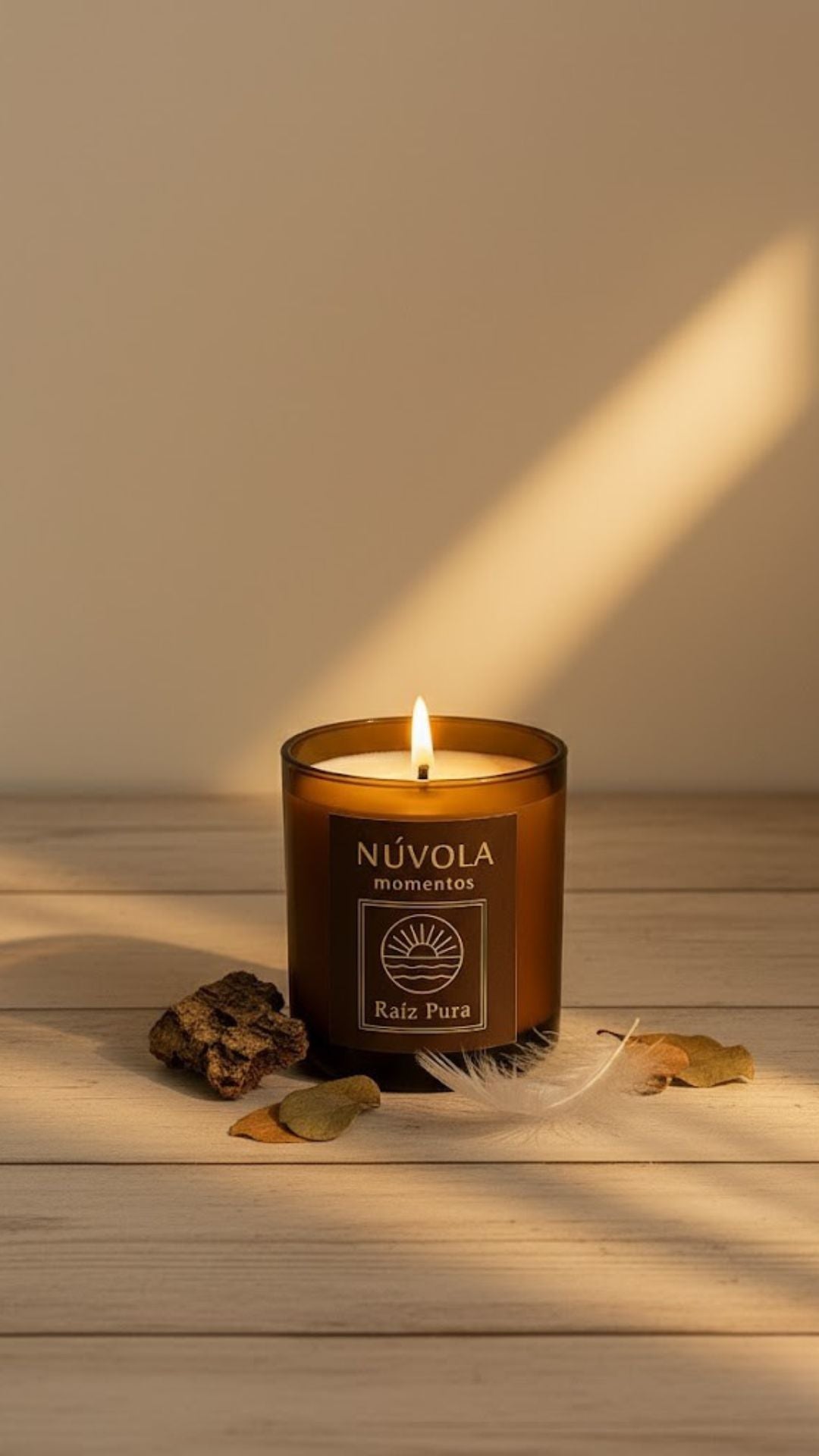 Vela Raíz Pura - Cedro, Sándalo, Ámbar -Sobrecarga mental
