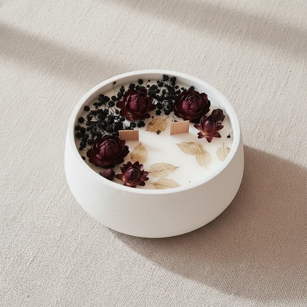 Medianoche en Flor – Vela XL con alma seductora