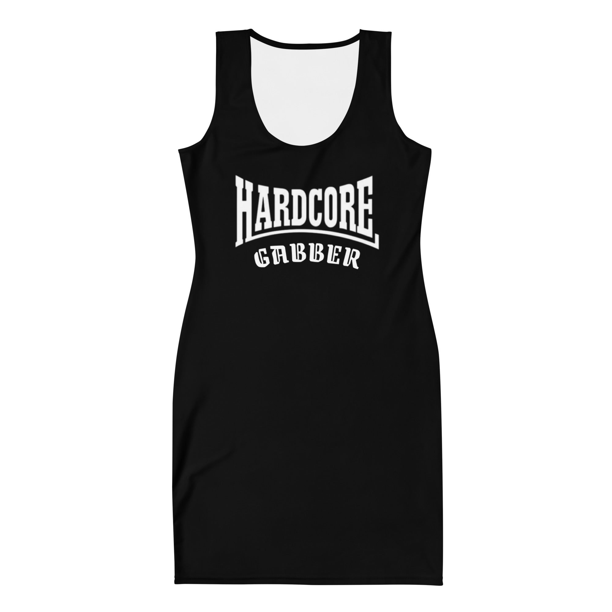 Vestido negro HARDCORE Gabber de entalle ajustado - Nemessis Shop®