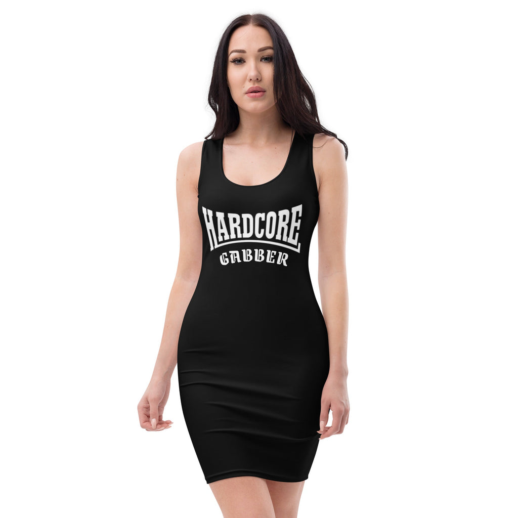 Vestido negro HARDCORE Gabber de entalle ajustado - Nemessis Shop®