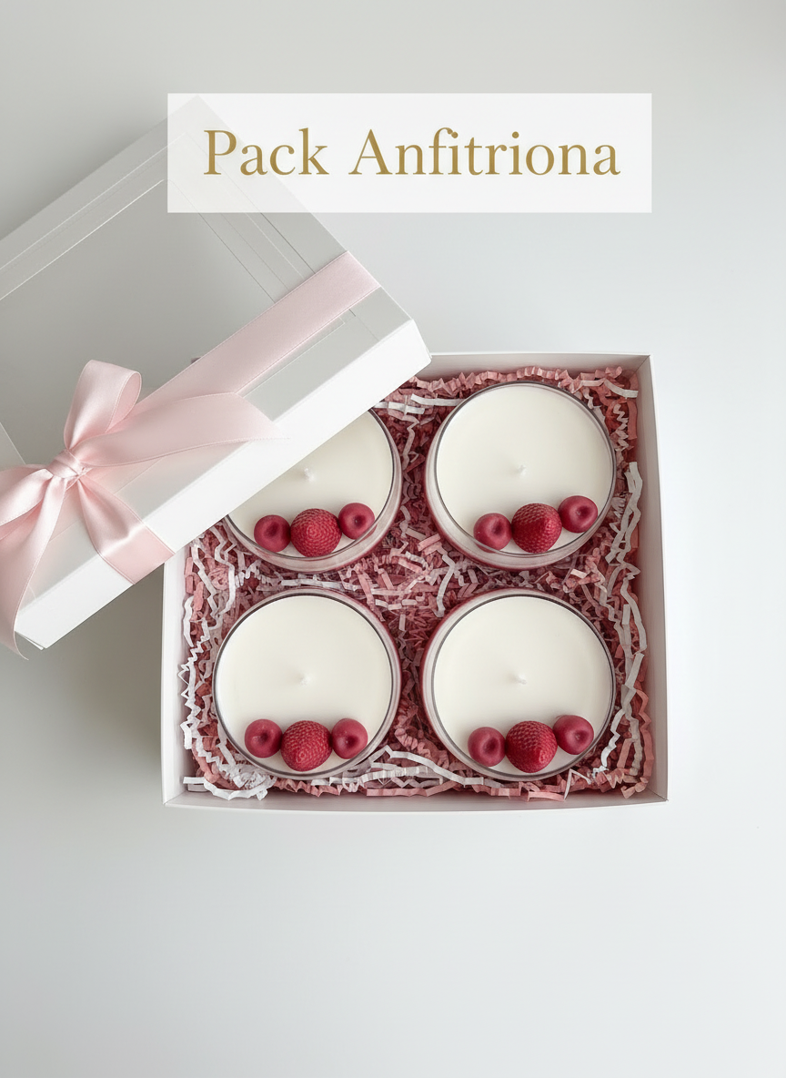 Pack Anfitriona – 4 Velas Dulce Celebración