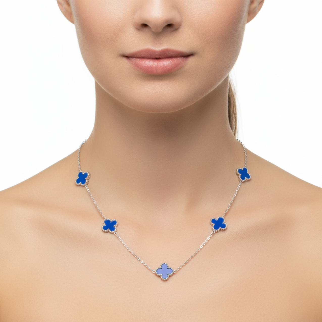 Collar Trébol Bleu Nuit