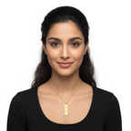 Collar de Cartucho Egipcio con Símbolos Grabados 100% Acero Bañado en Oro 18K