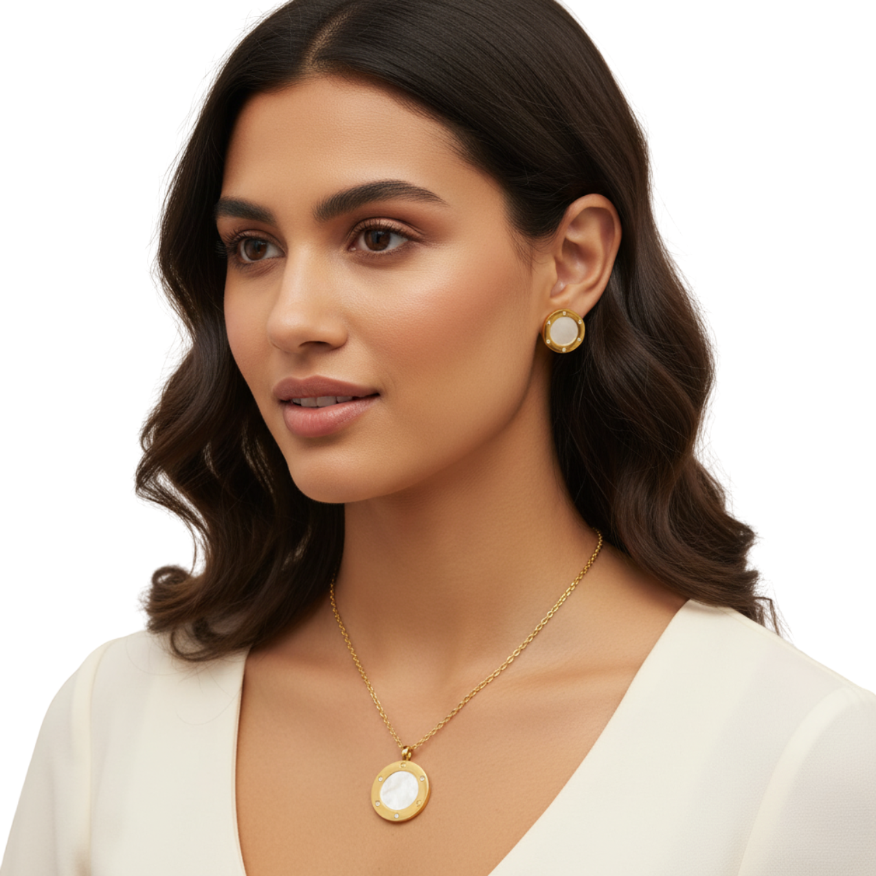 Collar & Pendientes L’Essence Nacre