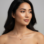 Conjunto de Joyería Trébol Negro 100% Acero Inoxidable Color Plata