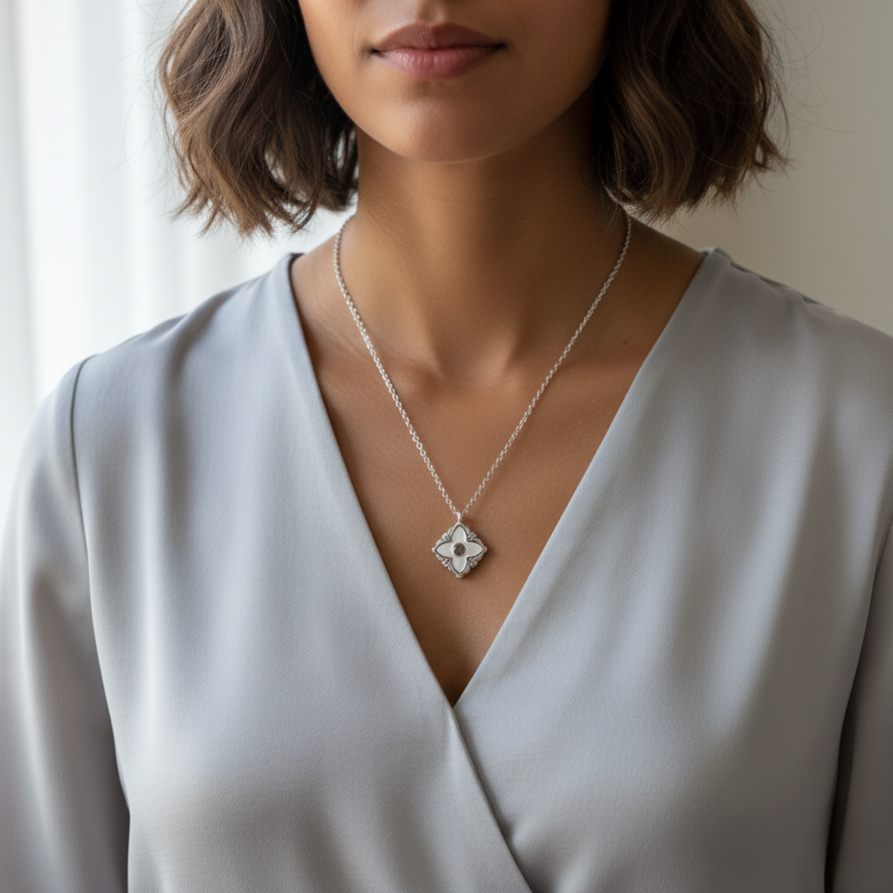Collar Douceur de Quartz Floral