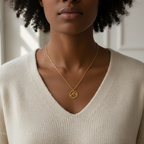 Collar Cercle d’Or Géométrique