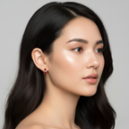 Pendientes de Aro Robustos con Detalle de Esmalte Rojo Vibrante - 100% Acero Bañado en Oro 18K