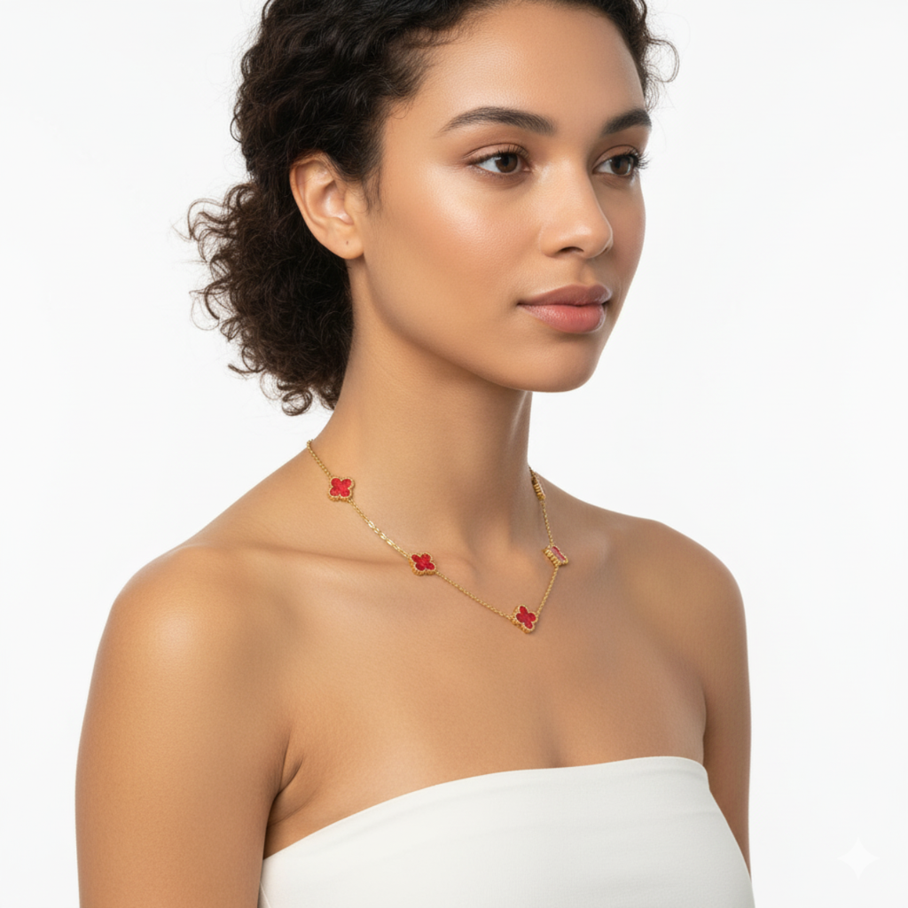 Collar Trébol Rouge Passion