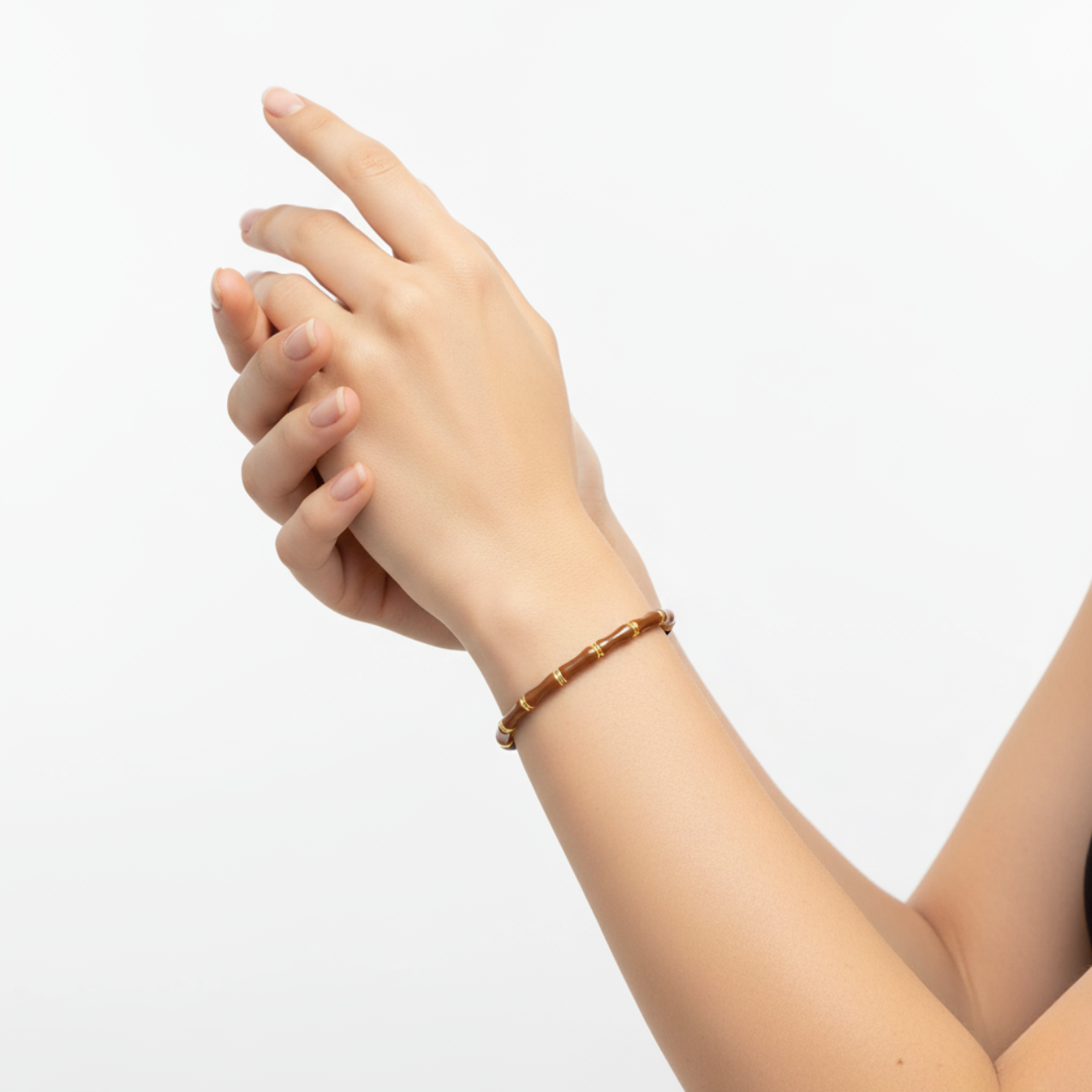 Pulseras Tipo Bambú Esmaltadas de Colores Surtidos - 100% Acero Bañado en Oro 18K