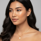 Conjunto de Joyería Trébol Blanco Nácar 100% Acero Bañado en Oro 18K