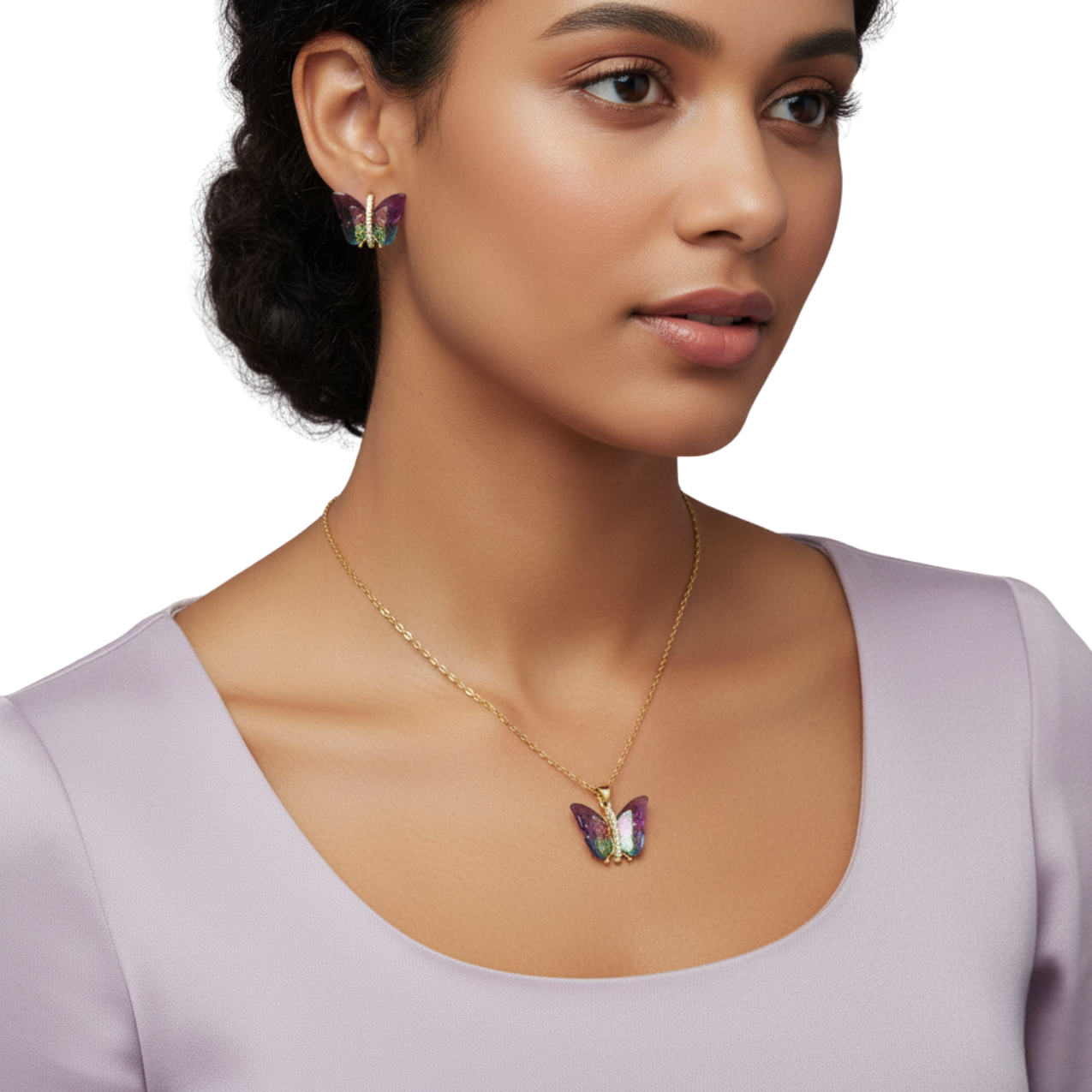 Conjunto de Collar y Pendientes Rêve