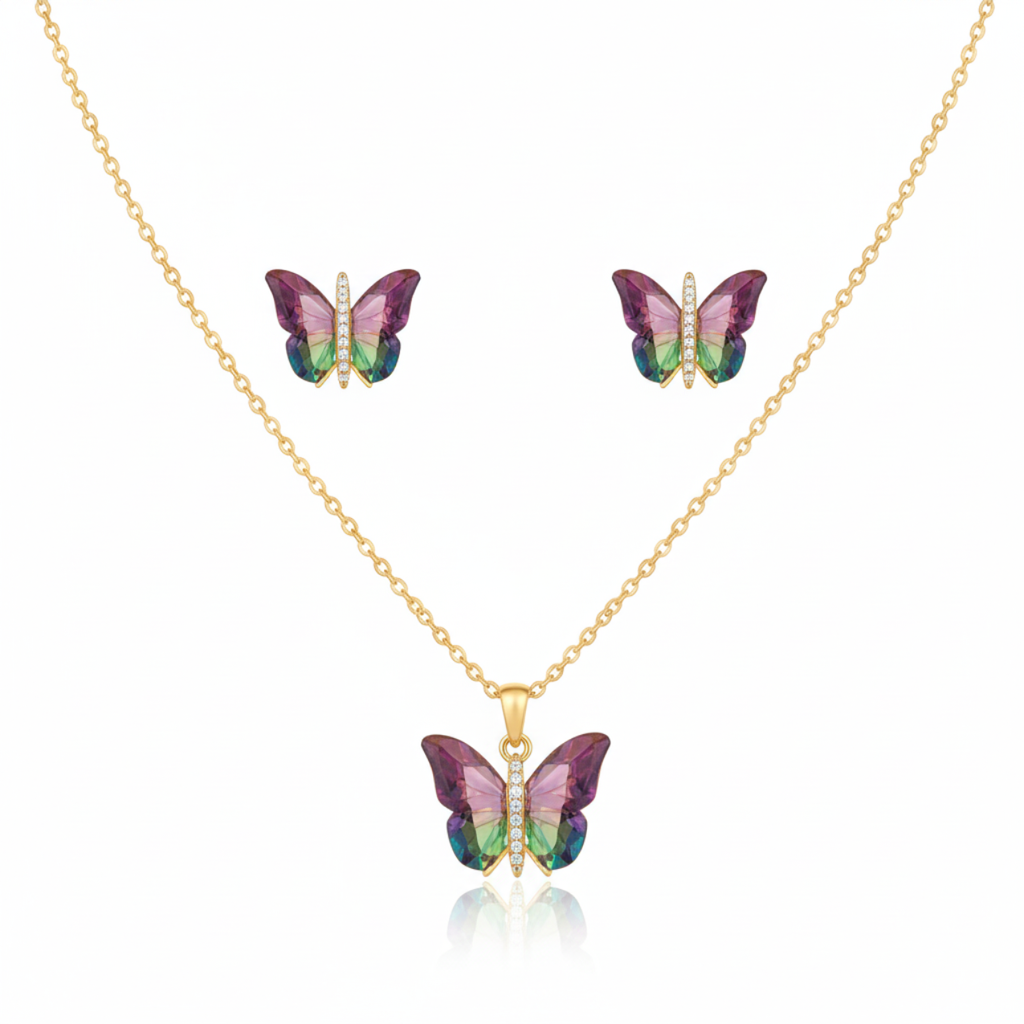 Conjunto de Collar y Pendientes Rêve
