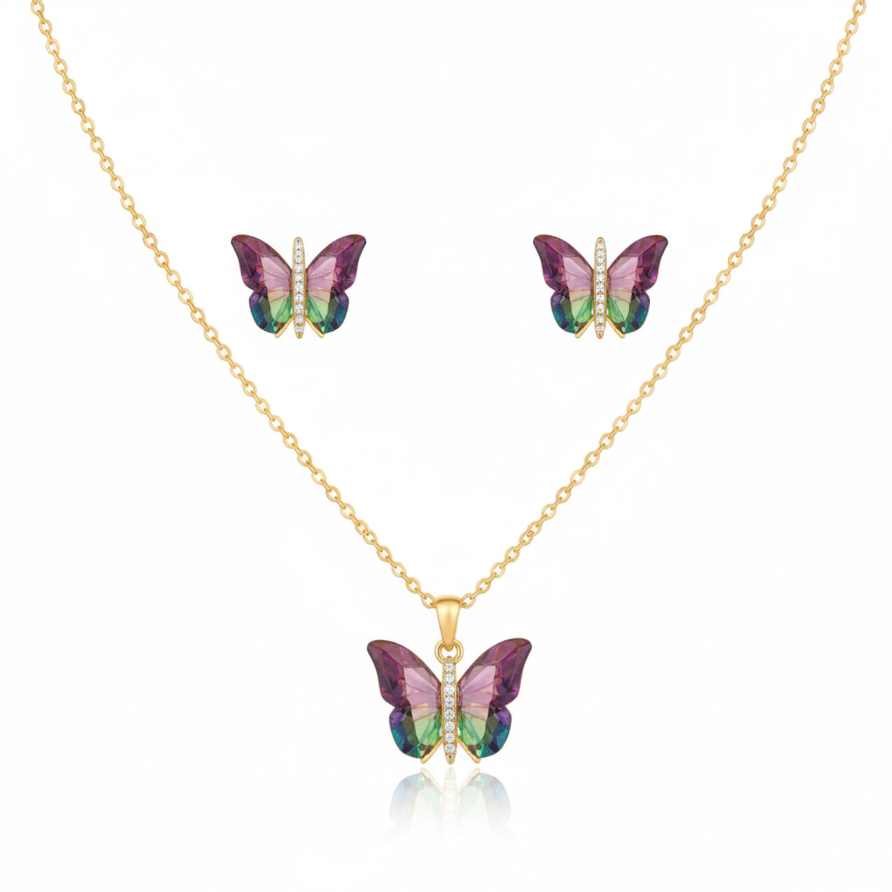 Conjunto de Collar y Pendientes Rêve