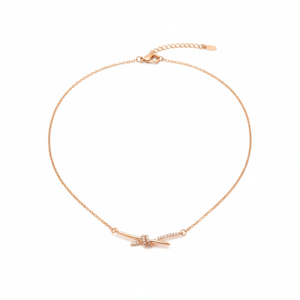 Collar Nœud Rosé