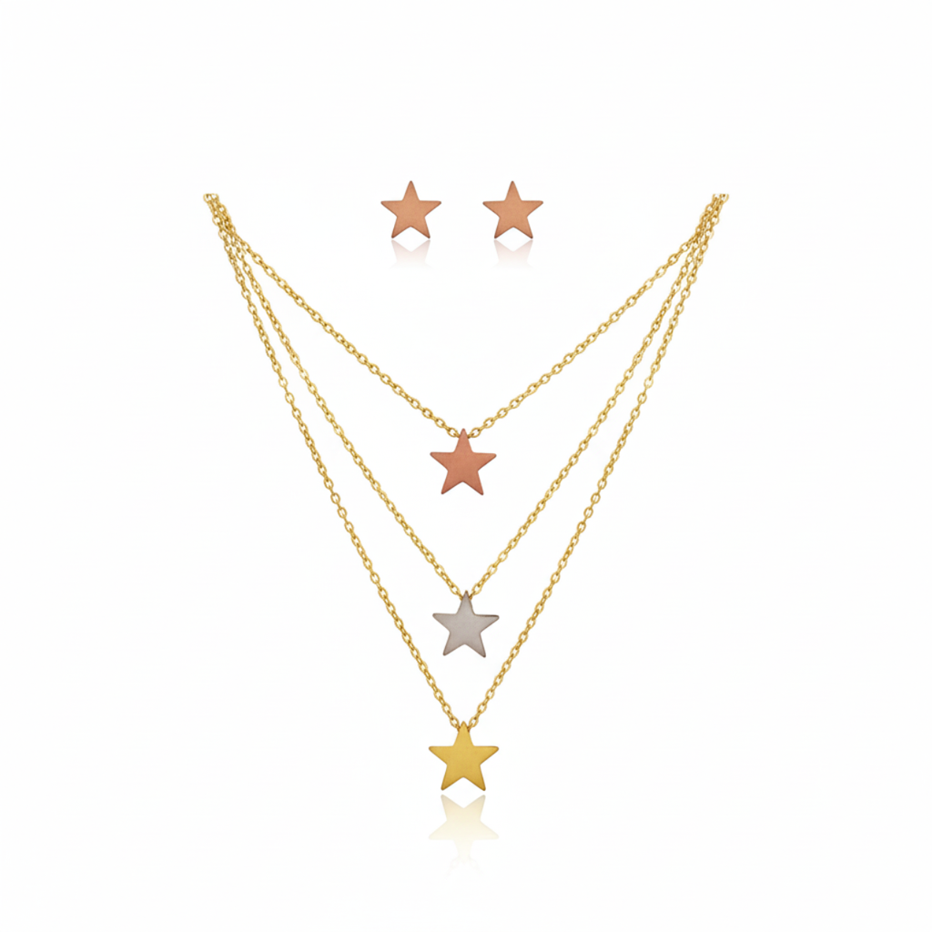 Conjunto Lumière Astrale con Motivos Estelares