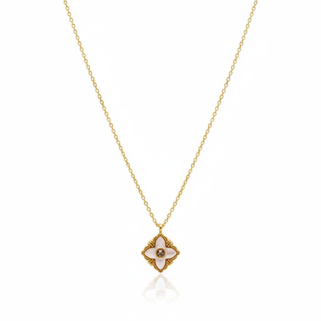 Collar Fleur d’Ivoire Dorée