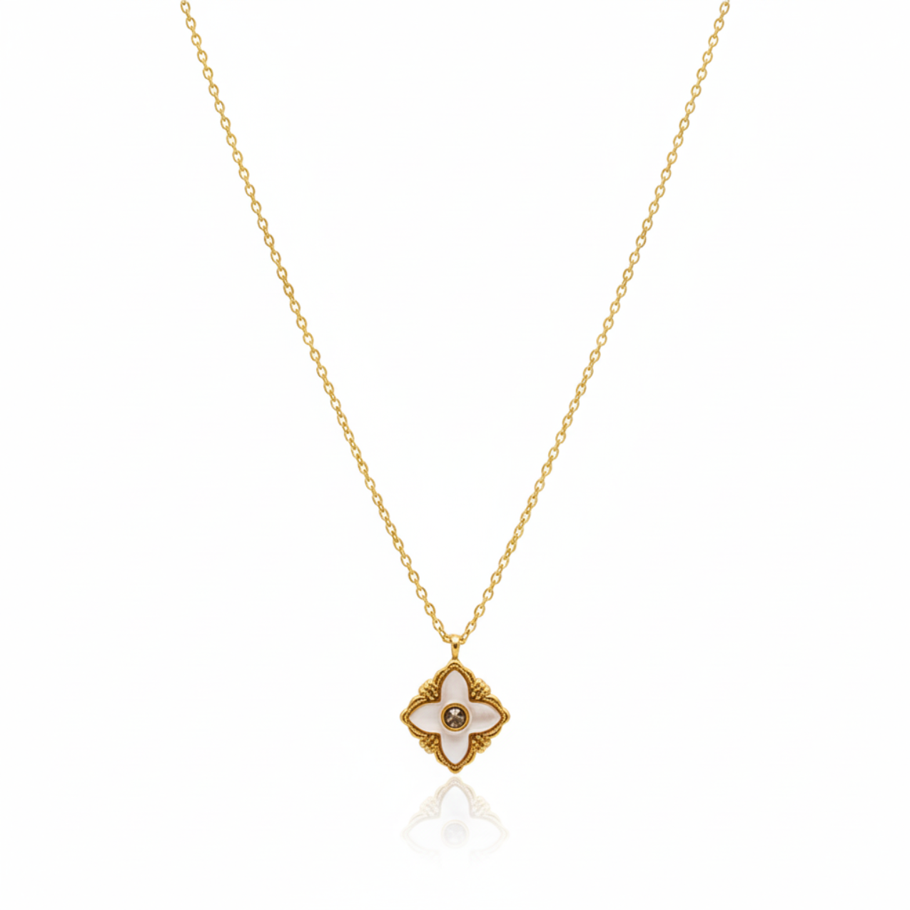 Collar Fleur d’Ivoire Dorée