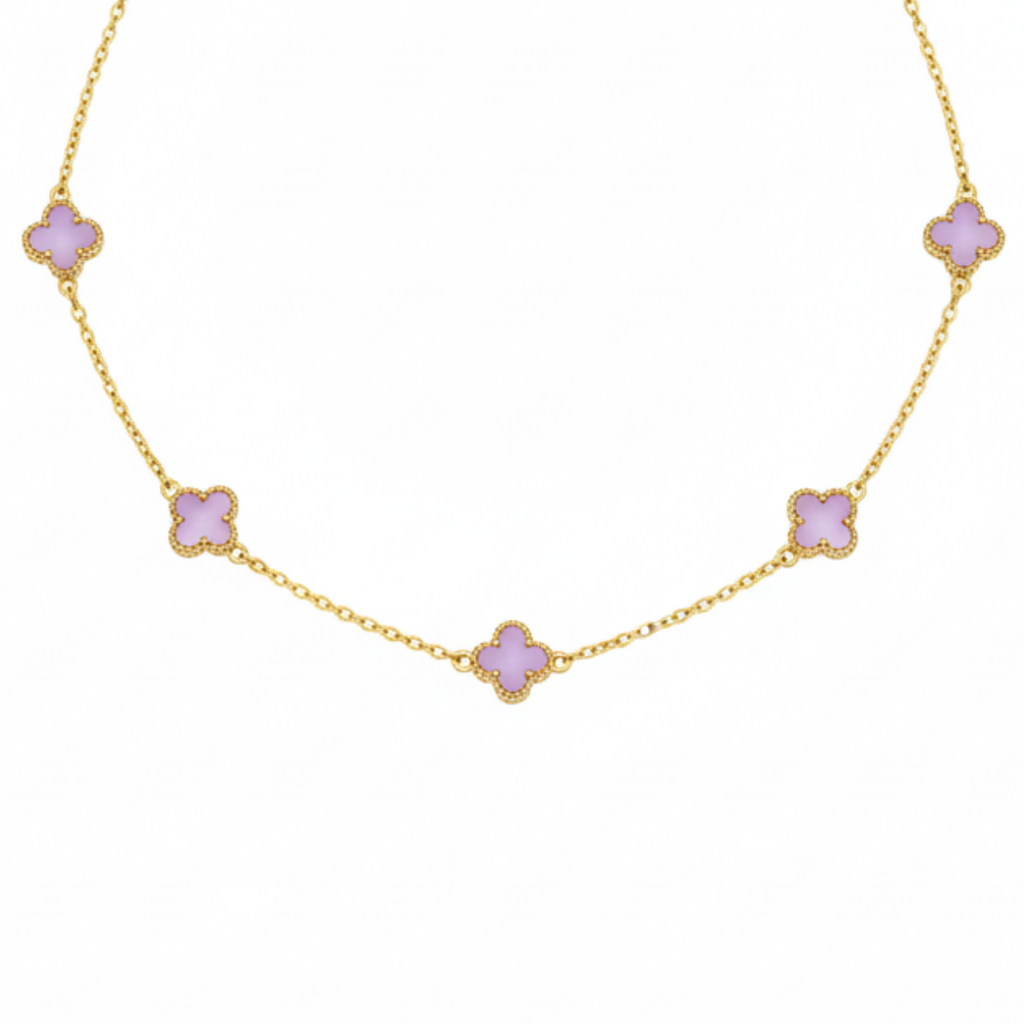 Collar Clover Améthyste