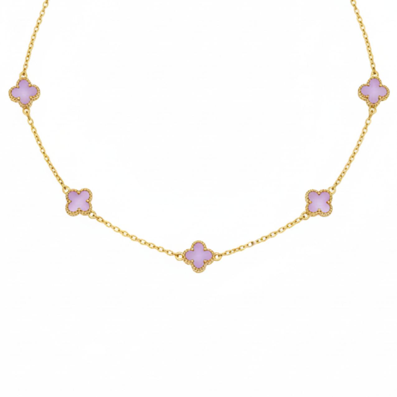 Collar Clover Améthyste