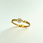 Pulsera Rígida con Árbol de la Vida y Circonitas - 100% Acero Bañado en Oro 18K