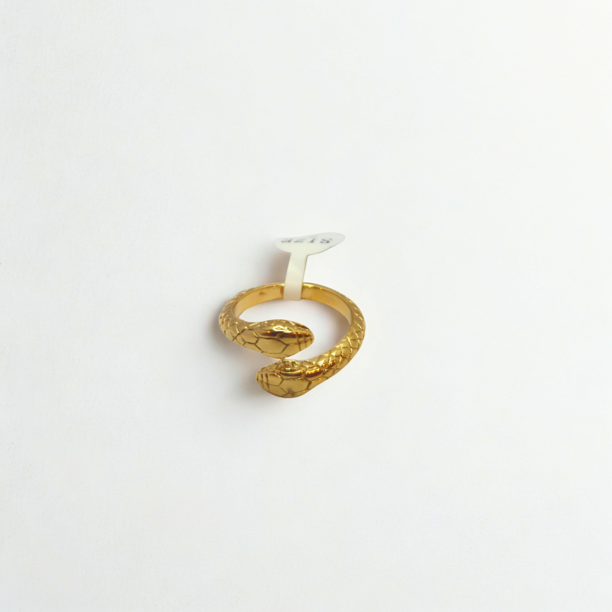 Anillo de Serpiente Ajustable - 100% Acero Bañado en Oro de 18K