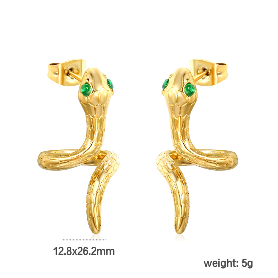 Pendientes Esculturales 'Serpent Doré'