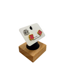 Pendientes Trébol de la Suerte Rosa - Acero 100% Bañado en Oro 18K