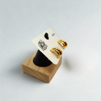 Pendientes de Aro Abultado Mini - 100% Acero Bañado en Oro 18K