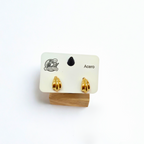Pendientes de Aro Abultado Mini - 100% Acero Bañado en Oro 18K