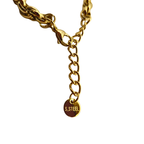 Pulsera de Cadena Gruesa Trenzada 100% Acero Bañado en Oro 18K