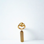 Anillo de Acero Chapado en Oro de 18K 100% con Diseño de Trébol