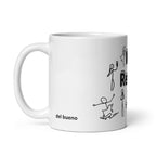 Me renta. Taza blanca brillante