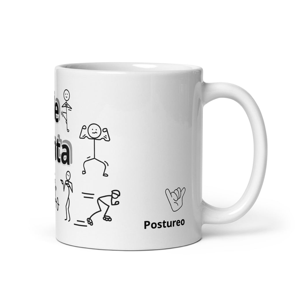 Me renta. Taza blanca brillante
