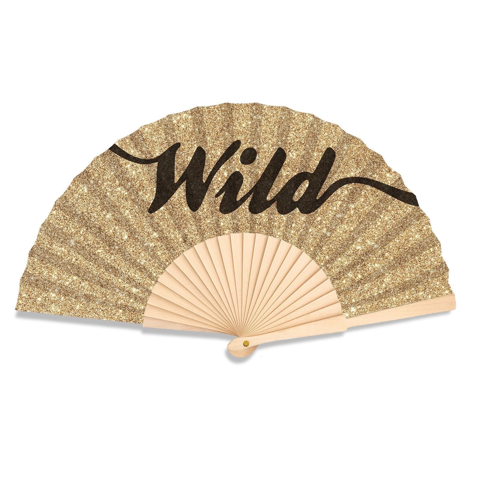 Wild Champagne Glitter 23cm fan - Nemessis Shop®