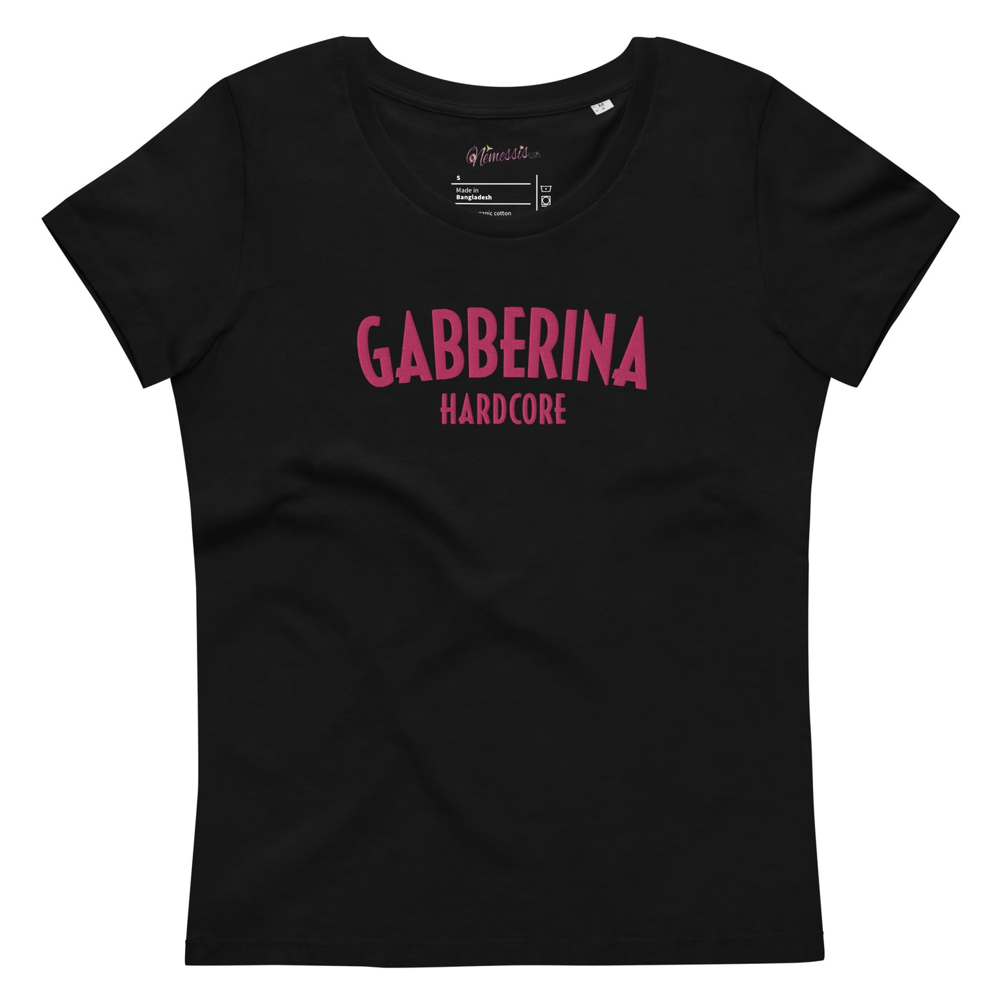 Camiseta ecológica ajustada para mujer BORDADO. Gabberina