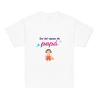 Soy del equipo de Papá. Camiseta algodón niña