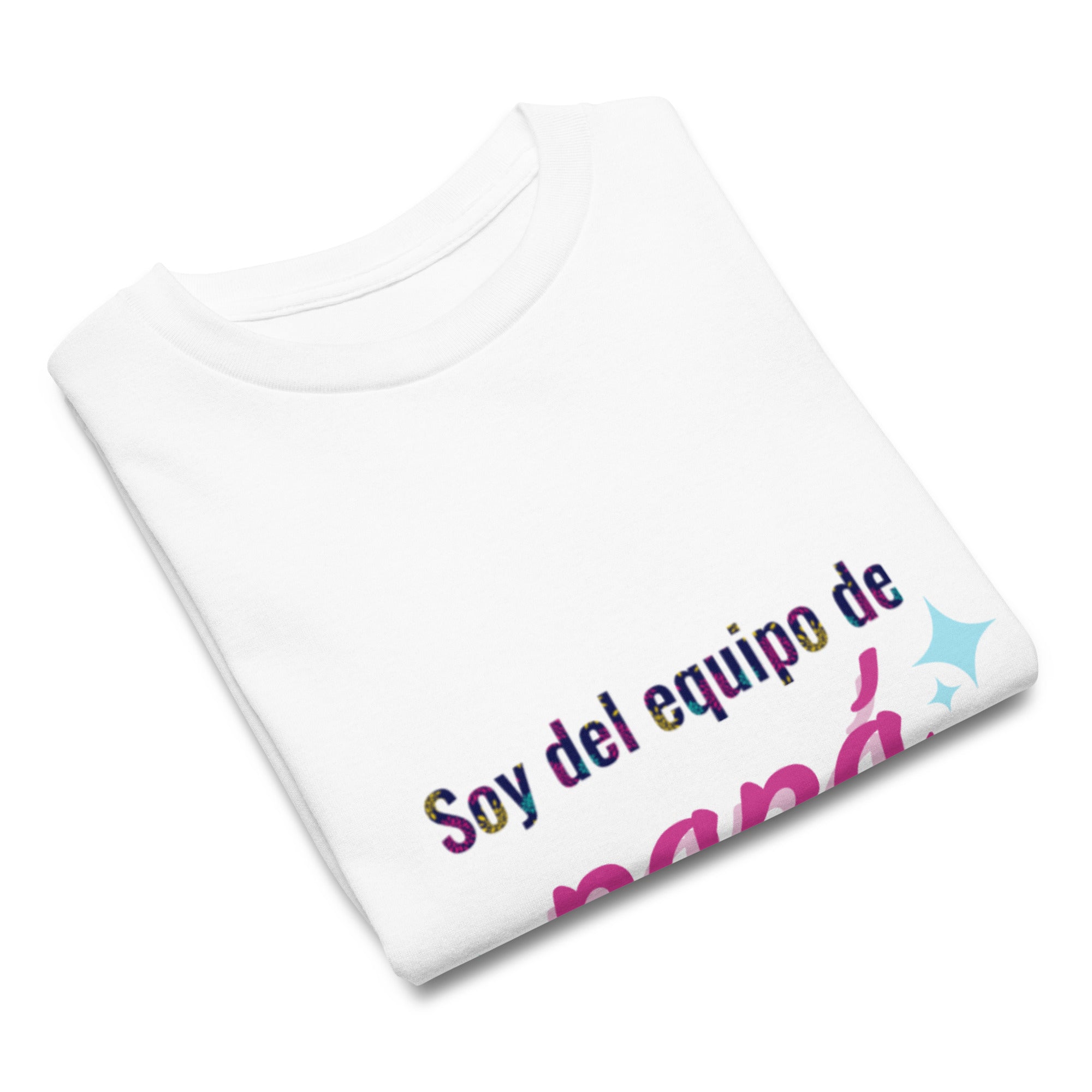 Soy del equipo de Papá. Camiseta algodón niña