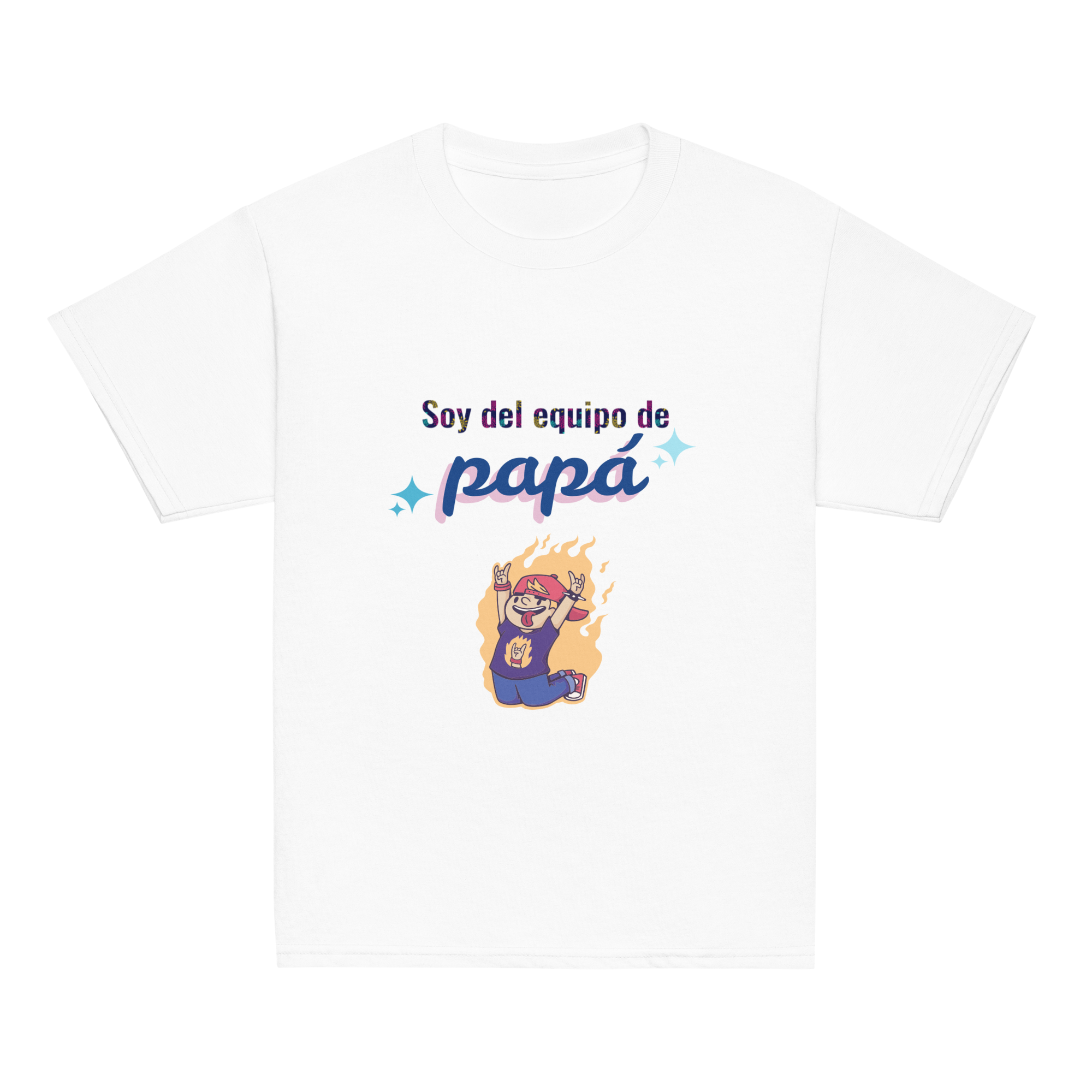 Equipo de Papá. Camiseta algodón manga corta para niño