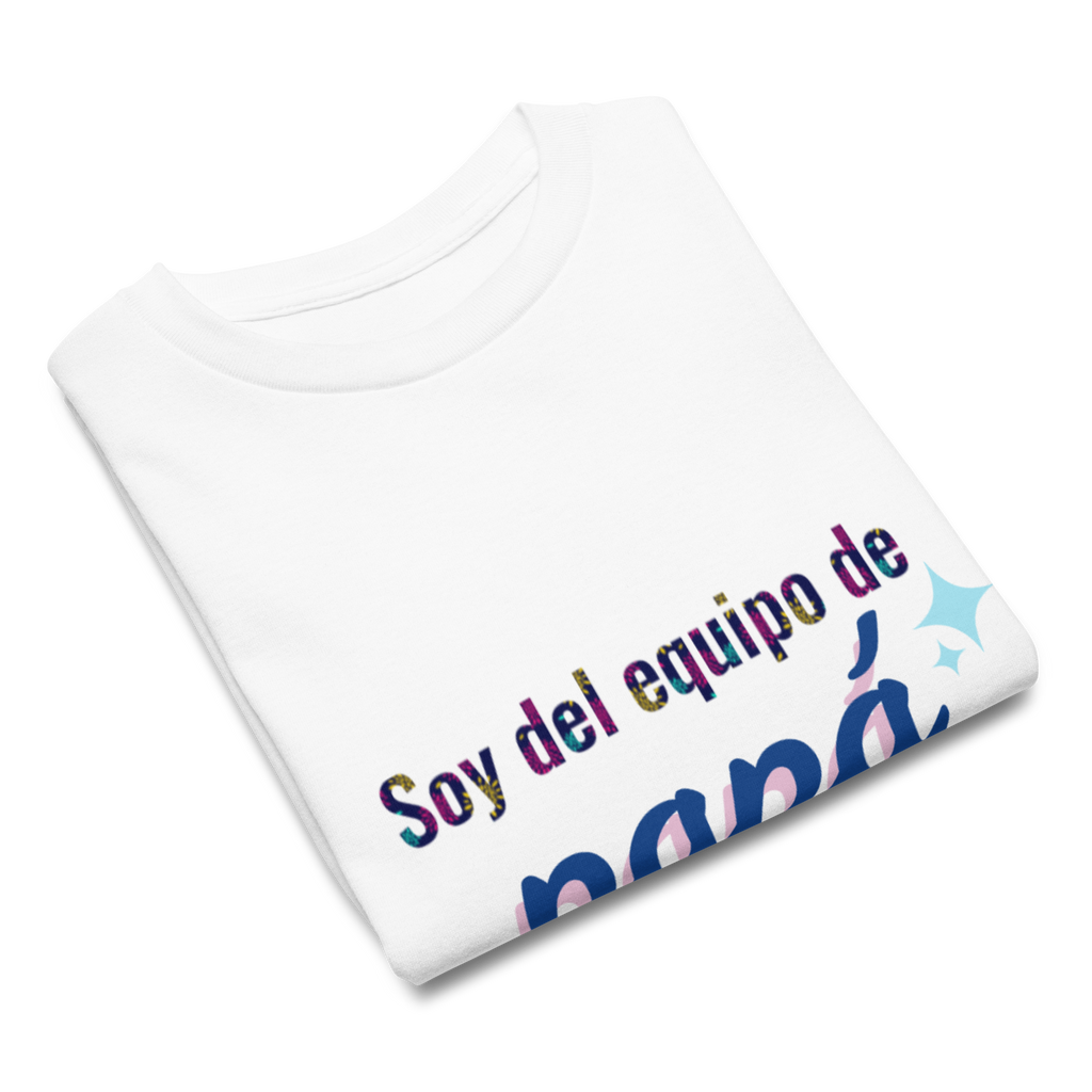 Soy del equipo de Papá. Camiseta algodón niño